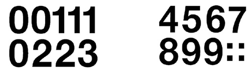 [818180] Etiquette HERMA 4189 chiffres 0-9 33mm noir 16 pièces