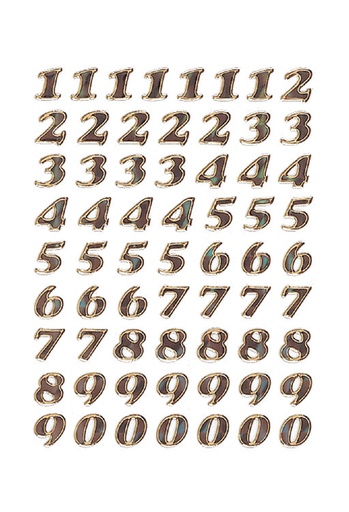 [818182] Etiquette HERMA 4193 chiffres 0-9 8mm or 64 pièces