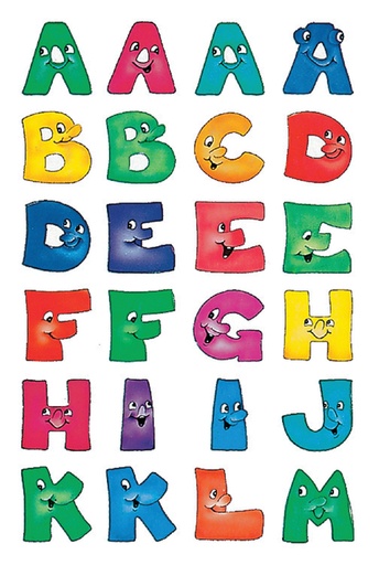 [818183] Etiket HERMA 4194 28mm letters a-z gezichten 48 stuks