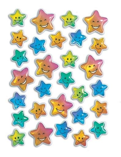 [818075] Etiquette HERMA 5219 Etoiles multicolores 3D