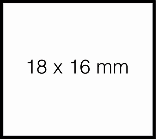 [811233] Prijsetiket 18x16mm Sato Duo 16 permanent wit 1500 stuks