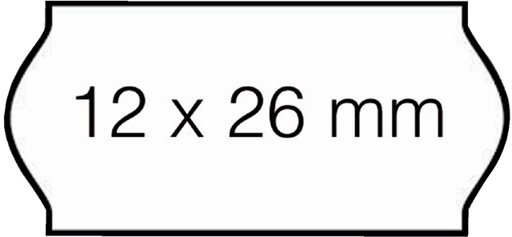 [811231] Prijsetiket 12x26mm Open-Data C6 permanent wit 1500 stuks