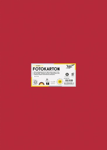 [141672] Carton photo Folia 50x70cm 300g 10 feuilles n° 20 rouge