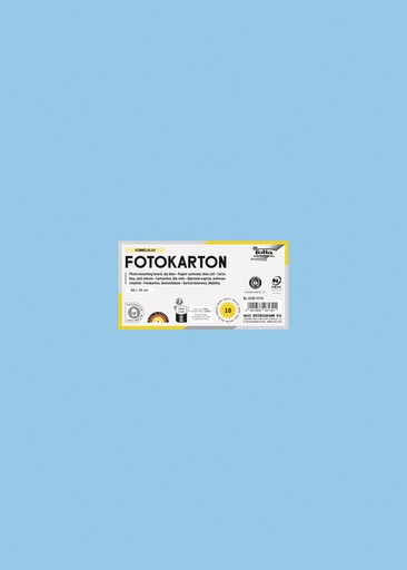 [141677] Carton photo Folia 50x70cm 300g 10 feuilles n° 30 bleu clair