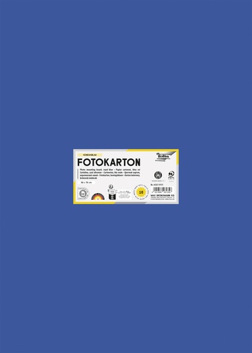 [141673] Carton photo Folia 50x70cm 300g 10 feuilles n° 35 bleu roi