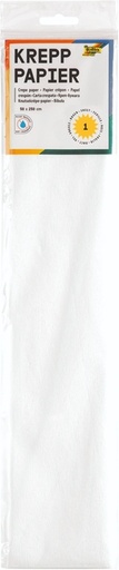 [141850] Papier crépon Folia 250x50cm nr 100 blanc