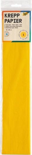 [141855] Papier crépon Folia 250x50cm 10 feuilles n° 106 jaune