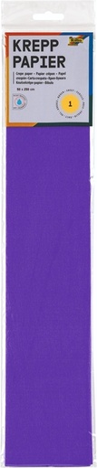 [141861] Papier crépon Folia 250x50cm 10 feuilles n° 122  violet foncé