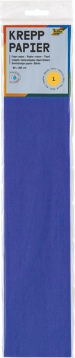 [141853] Papier crépon Folia 250x50cm 10 feuilles n° 128 bleu brillant