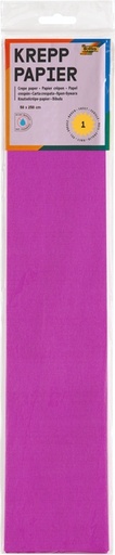 [141869] Papier crépon Folia 250x50cm 10 feuilles n° 154 cyclamen