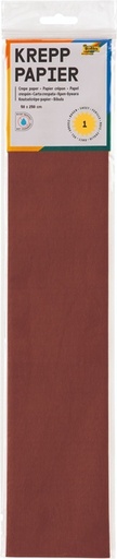 [141857] Papier crépon Folia 250x50cm 10 feuilles n° 161 marron