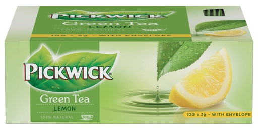 [891713] Thé Pickwick thé vert original lemon 100x 2g avec enveloppe