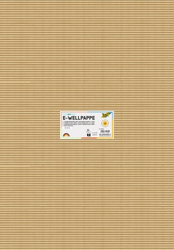 [142189] Carton ondulé Folia cannelure E 50x70cm 250g nr 65 doré