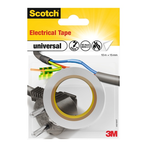 [870022] Ruban d’isolation électrique 10mx15mm blanc