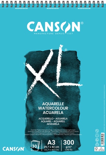 [746280] Aquarelpapier Canson XL 30vel 300gr A3 wit