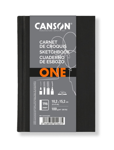 [746330] Carnet de croquis Canson Art Book One Couverture blanche 102x152mm 100 feuilles blanches 100g