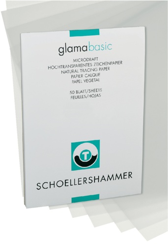 [744300] Bloc papier plans Schoellershammer A4 60-65g transparent 50 feuilles