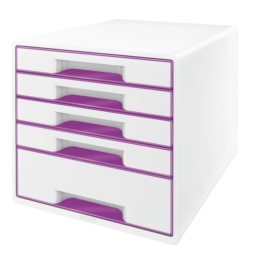 [503004] Ladenblok Leitz WoW 5 laden wit/paars