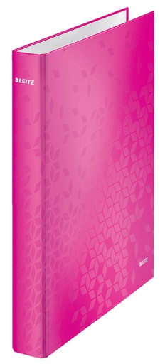 [502874] Ringband Leitz WOW A4 maxi 4-rings D-mechaniek 25mm roze