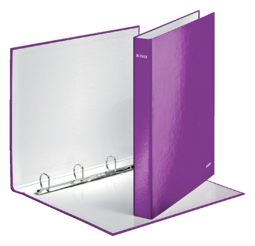 [502879] Classeur Leitz WOW A4 maxi 4 anneaux méc-D 25mm violet