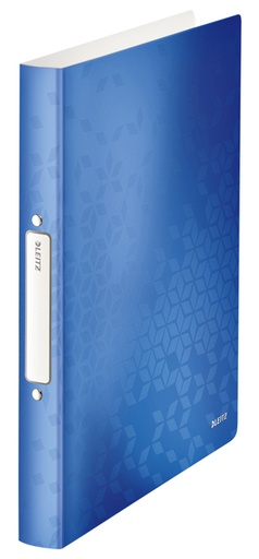 [502935] Classeur Leitz WOW A4 2 anneaux méc- O 25mm PP bleu