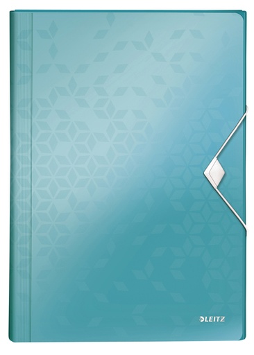 [502920] Projectmap Leitz WOW voor A4 6 vaks PP ijsblauw