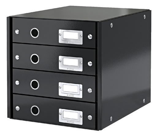 [531112] Bloc de classement Leitz Click & Store WOW 4 tiroirs carton recyclé noir