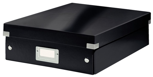 [531256] Opbergdoos Leitz Wow Click & Store organiser 280x100x370mm middel gerecycled karton zwart