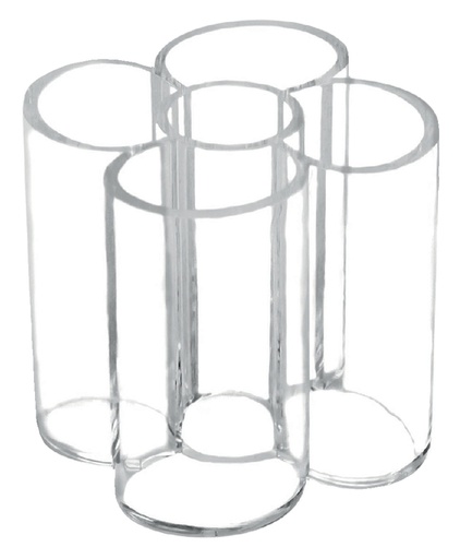 [105994] Pot à crayons MAUL 5 compartiments rond Ø 10cm acryl