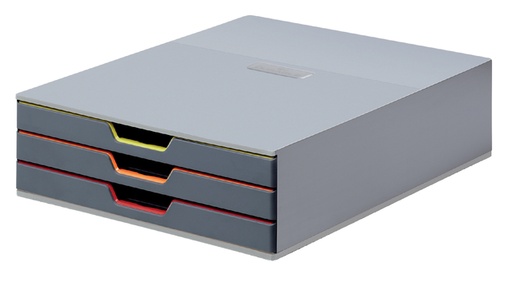 [391554] Ladenbox Durable Varicolor 3 laden grijs