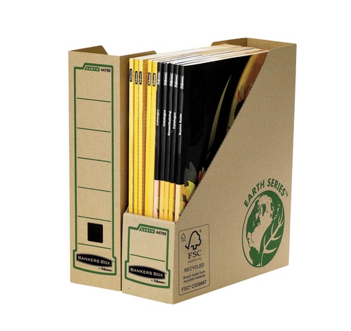 [506041] Tijdschriftcassette Bankers Box Earth A4 80mm bruin