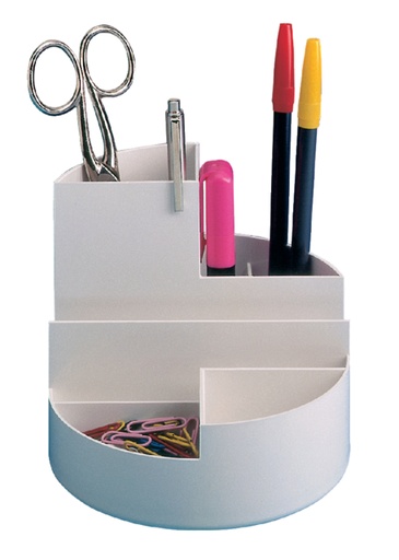 [370020] Organiseur MAULrundbox blanc 7 compartiments Ø14x12.5cm