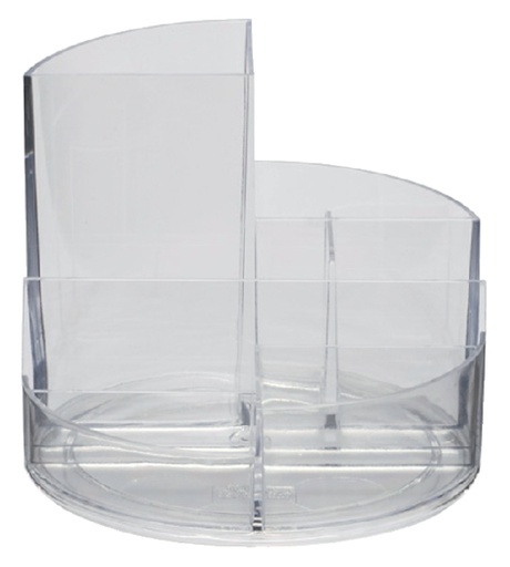 [105984] Organiseur MAULrundbox 7 compartiments Ø14x12.5cm transparent