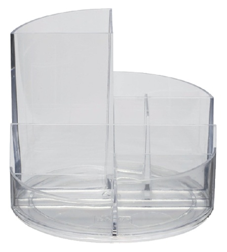 [105984] Pennenkoker MAUL roundbox 7 vakken Ø140x125mm transparant