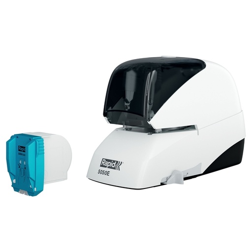 [301280] Agrafeuse électrique Rapid 5050E 50 feuilles blanc/noir