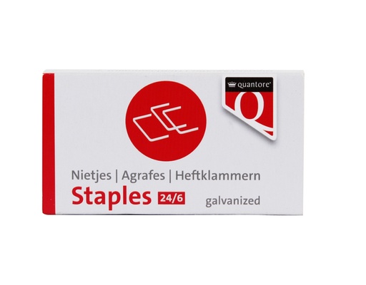 [300601] Agrafes Quantore 24/6 1000 pièces zingué