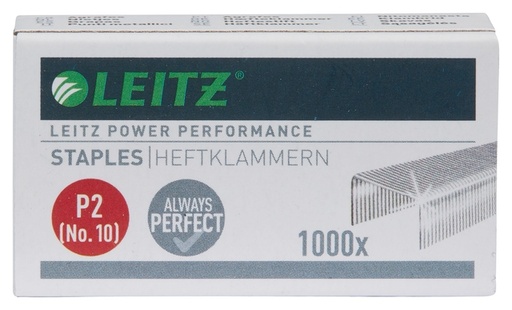[306415] Agrafes Leitz P2 n°10 zingué 1000 pièces