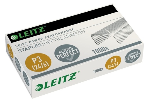 [300604] Agrafes Leitz 24/6 zingué 1000 pièces