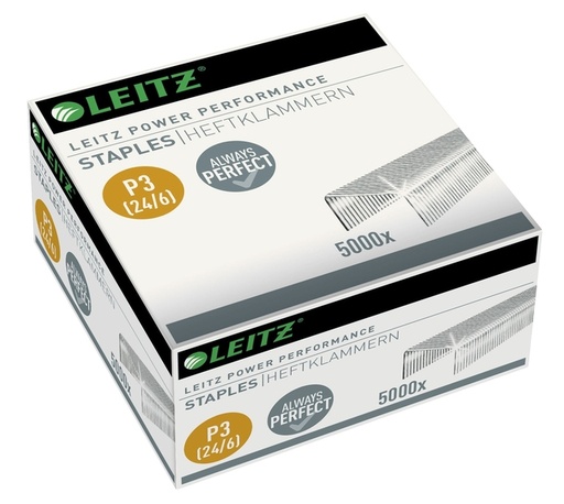 [306420] Agrafes Leitz P3 24/6 galvanisé 5000 pièces