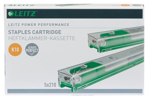 [306093] Agrafes Leitz cassette K10 26/10 zingué 1050 pièces