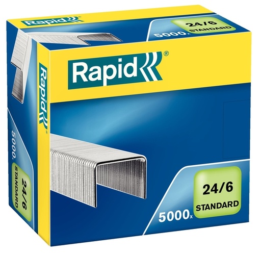 [306230] Agrafes Rapid 24/6 galvanisé standard 5000 pièces