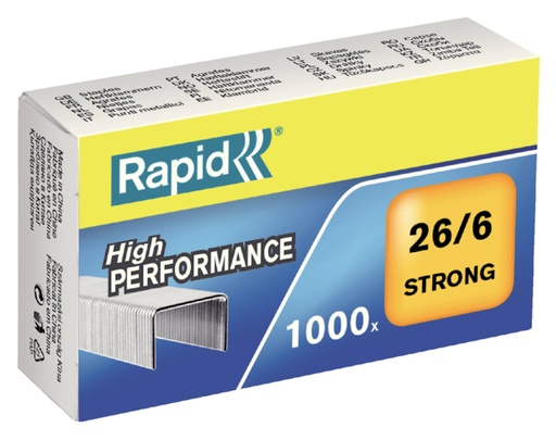 [306240] Agrafes Rapid 26/6 galvanisé strong 1.000 pièces