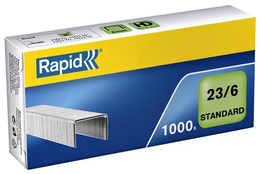 [306014] Agrafes Rapid 23/6 galvanisé standard 1000 pièces