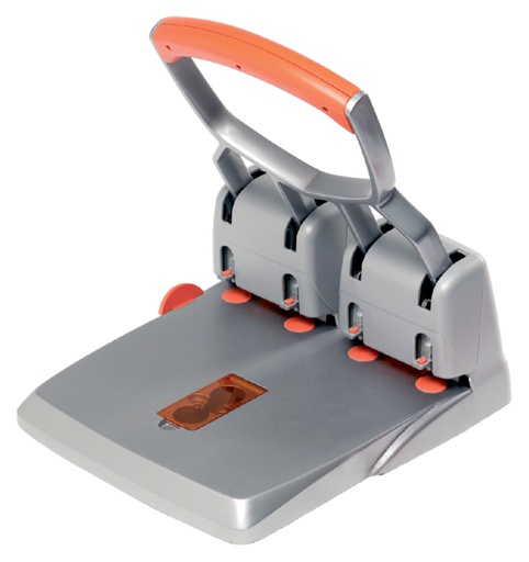 [311642] Perforator Rapid Supreme HDC150/4  heavy duty  4-gaats 150 vel zilver/oranje