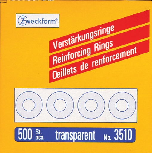 [811049] Versterkingsringen Avery 3510 13mm transparant 500 stuks