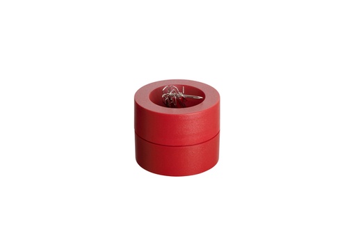 [105990] Distributeur de trombones MAULpro magnétique Ø73mmx60mm rouge