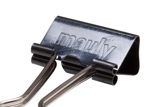 [105975] Papierklem MAUL 215 foldback 25mm capaciteit 9mm zwart 12 stuks