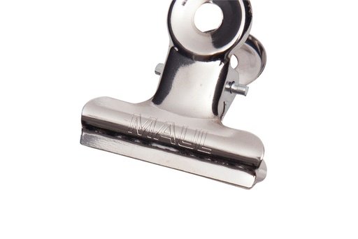 [316646] Pince à papier MAUL Bulldog 30mm capacité 10mm argent 10 pièces