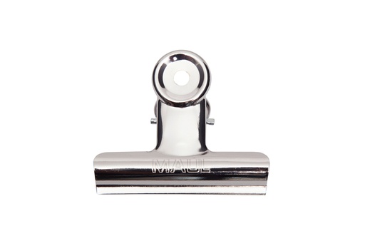 [316648] Pince à papier MAUL Bulldog 70mm capacité 40mm argent 5 pièces