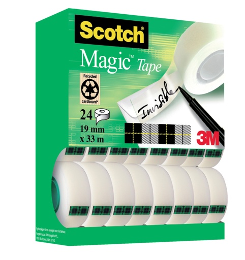 [801351] Plakband Scotch Magic 810 19mmx33m onzichtbaar mat 20+4 gratis